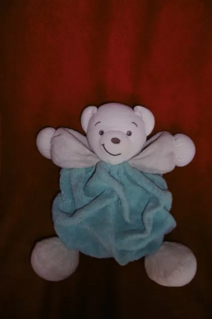 Doudou Kaloo Ours Boule Plume Bleu et Blanc