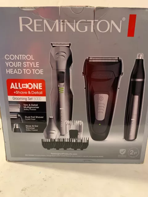 Juego de aseo todo en uno REMINGTON + afeitado y detalle 5000 3 piezas más accesorios