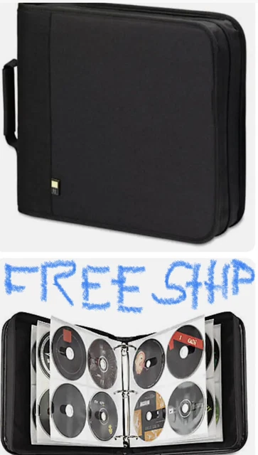 Case Logic CD/DVD Expandable Binder Holds 208 Disks Black BNB208