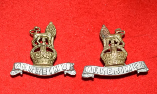 British Army. 15th The King's Hussars Genuine OR’s Collar Badges