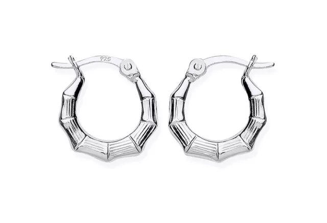 Sterling Silver Creole Hoop Earrings - Small Size