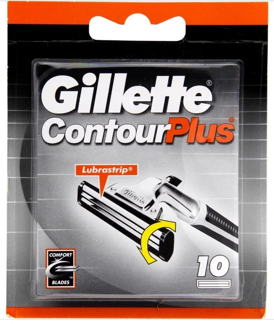 Pack De 3 X 10 Recharges De Lames Gillette Contour Plus Pour Homme - Lames 5 Couches - Pour Torse/poitrine - Fabriqué En France