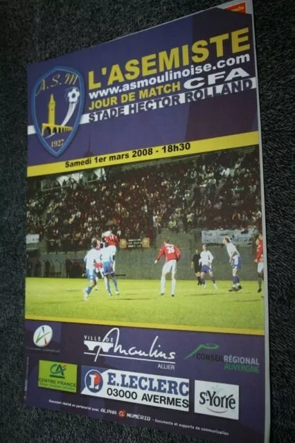 Double page PROGRAMME l'asemiste )) MOULINS V SABLES D'OLONNE- Saison 2007/08