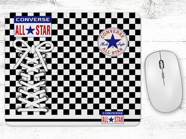 CONVERSE All Star Check Print Neoprene Mouse Pad Desk Mat Rectangle