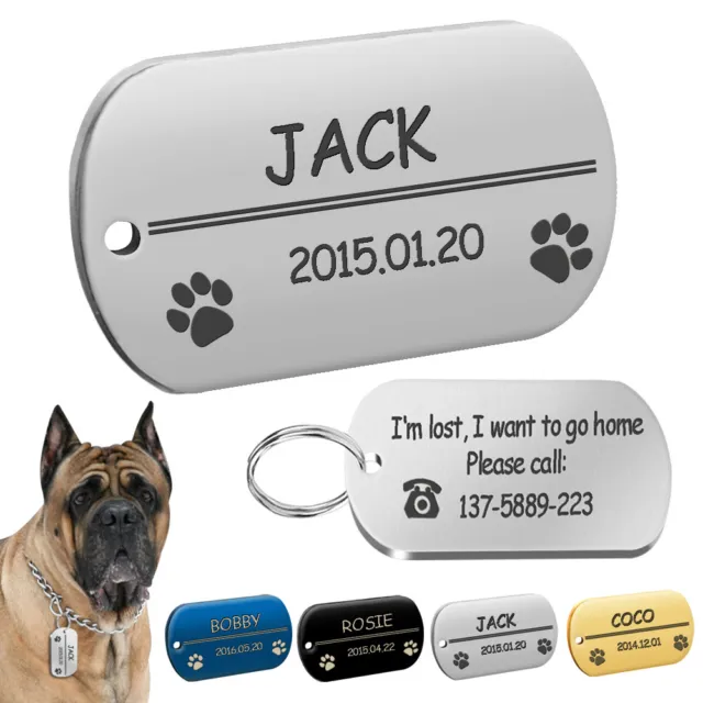 Personalized Dog Tags Custom Military Tags Free Engraved Pet Name Phone ID Tag