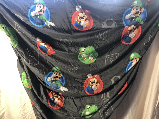 Vintage Nintendo Super Mario Twin Fitted Bed Sheet Free Shipping