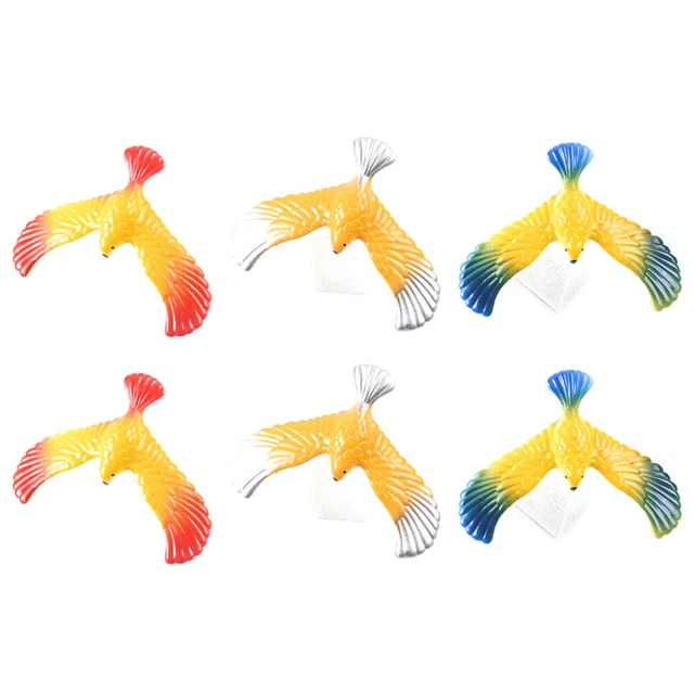 6 piezas Autoequilibrio Pájaro Equilibrio Pájaro Periquito Juguetes Mini Juguetes Rompecabezas