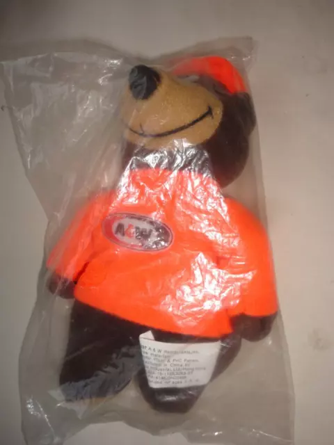 1997 A&W Root beer ROOTY Bear plush beanbag toy Alpha Kids. NEW