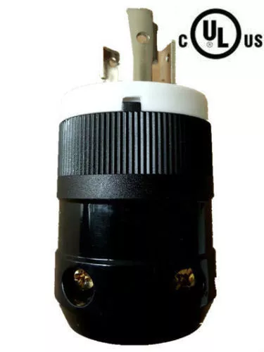 L5-30P  locking male plug  3-prong 125 Volt 30 amp FREE SHIP