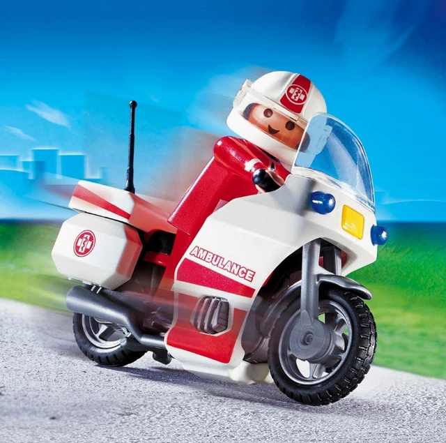 Pièce Détachée Moto Police Playmobil 3943 - Occasion, Pour Remplacer Ou Customiser