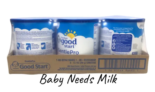 (PACK OF 6) Gerber GoodStart GentlePro Stage 1 Infant Formula-12.3 oz Powder