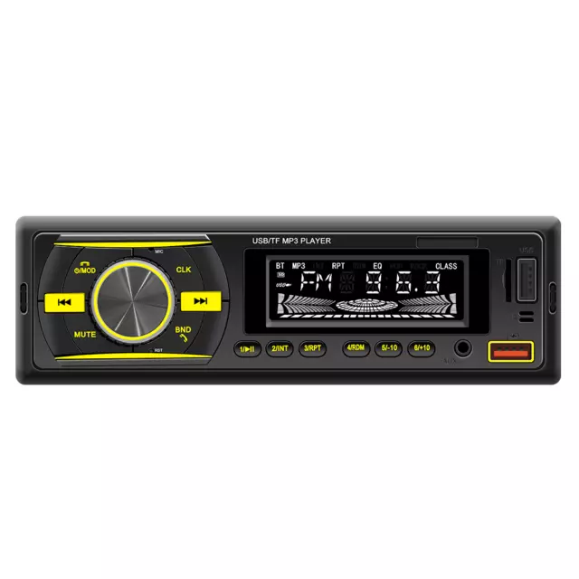 Single 1DIN Car Audio MP3 Player Stereo Radio Bluetooth In-Dash FM USB TF AUX-IN