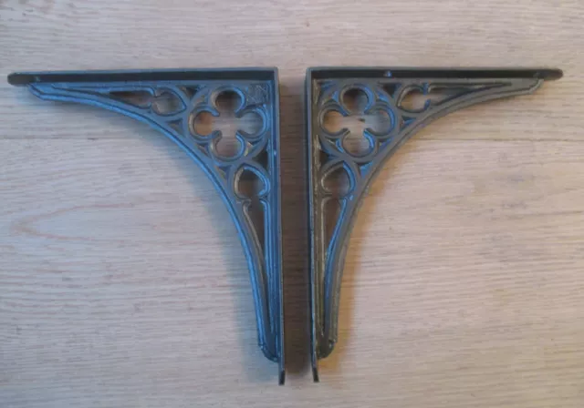 PAIR 7" of Cast Iron Shelf Support Book Sink Toilet Cistern Bracket old Gothic