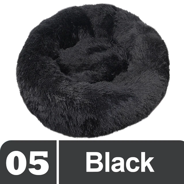 Pet Cat Bed Donut Round Plush Cats Dog Beds Cuddler Soft Calming Pet Cushion