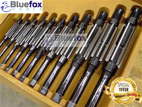 11 Pieces Adjustable Hand Reamer Set H4-H14 Size 15/32" to 1.1/2" New Bluefox