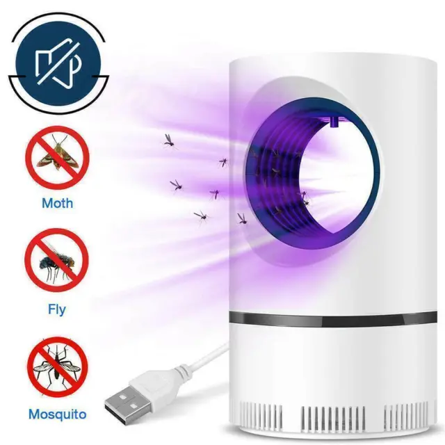 2X Electric Mosquito USB Killer Lamp UV Insect Fly Pest Bug Zapper Catcher Trap