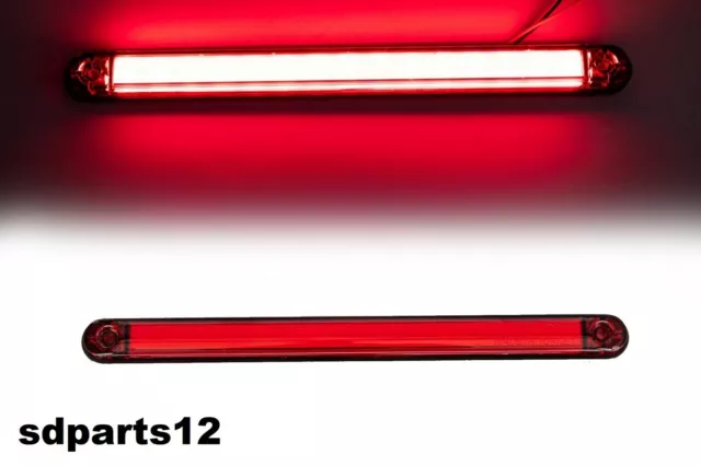 Luce Ingombro Rosso Posteriore Effetto Neon 12 Led 12-24V 24cm Per Auto Camper