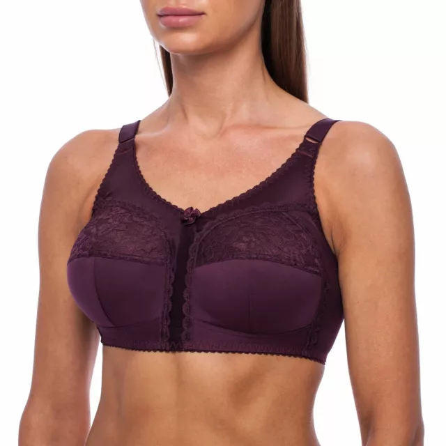 WIRELESS MINIMIZER PLUS Size Sleep Unlined Full Coverage Lace Wirefree Bra  $19.19 - PicClick