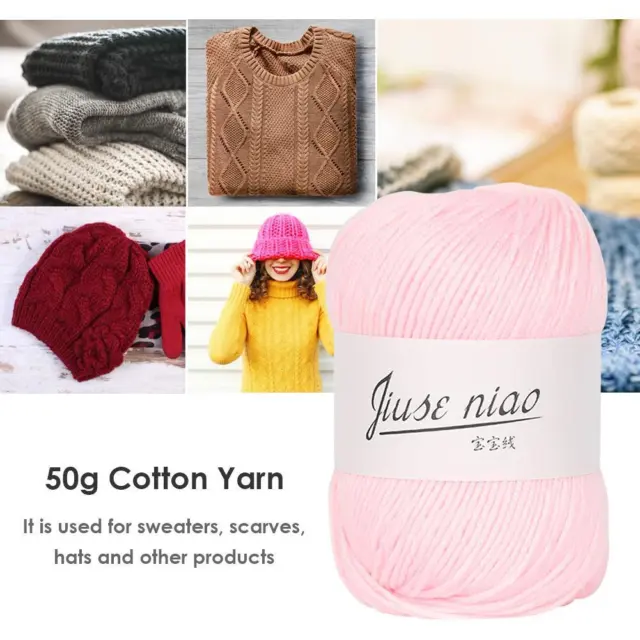 EY# 50g/roll 6-strand Cotton Yarn for Crochet Knitting DIY Thread Material (02)