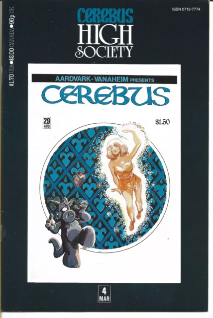 Cerebus High Society #4 Aardvark Vanaheim Comics 1990 Bagged And Boarded