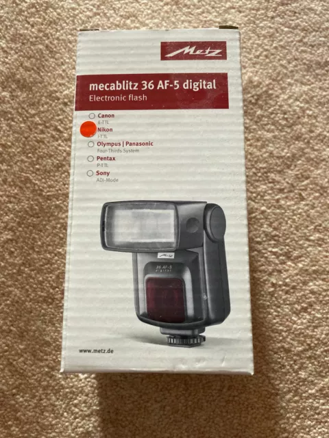 Metz Mecablitz 36 AF-5 Shoe Mount Flash Suitable for Nikon Camera,  i-TTL NEW