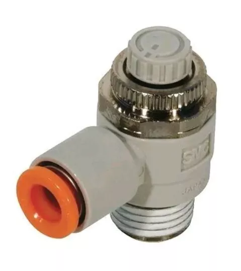 SMC AS3201F-N03-11S Speed Control Valves, 3/8" NPT x 3/8" Tube.   1 Piece