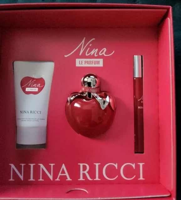 Nina Ricci La Parfum Coffret Parfum Creme Mains Et Minitaure Voyage Roller