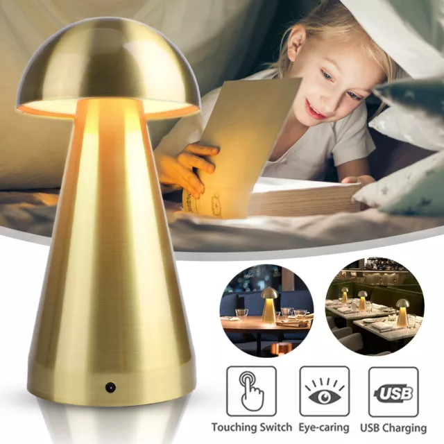 LED Table Lamp USB Rechargeable Lamp Dimmable Bar Night Light ​Cordless UK