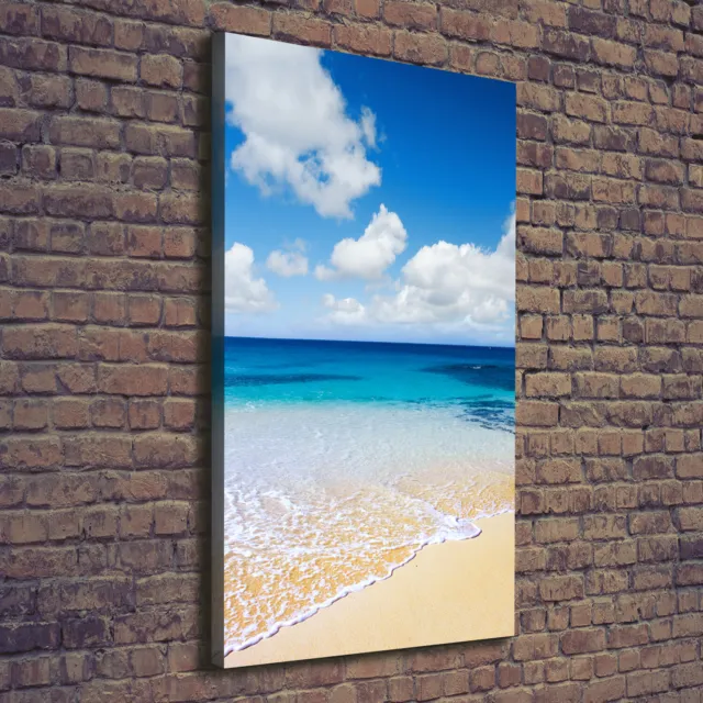 Leinwand-Bild Kunstdruck Hochformat 70x140 Bilder Tropischer Strand