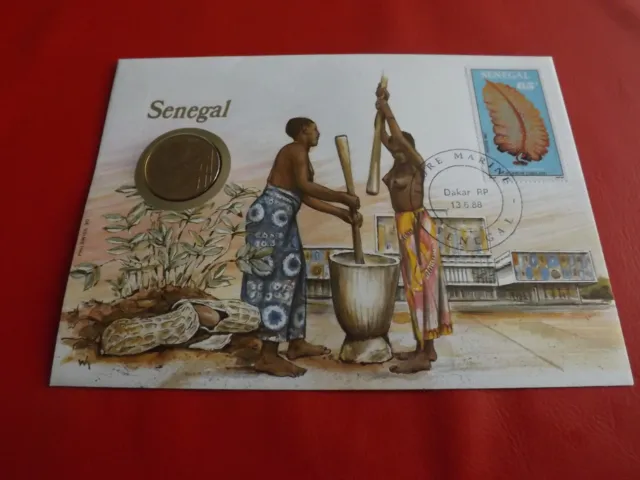 * Senegal Numisbrief 1988 * mit 25 Francs 1989 (ALB21)