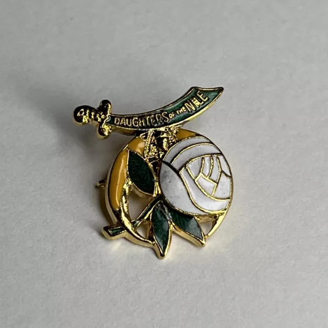 Daughters of the Nile Ladies Pin Brooch Masonic Shriners Enamel