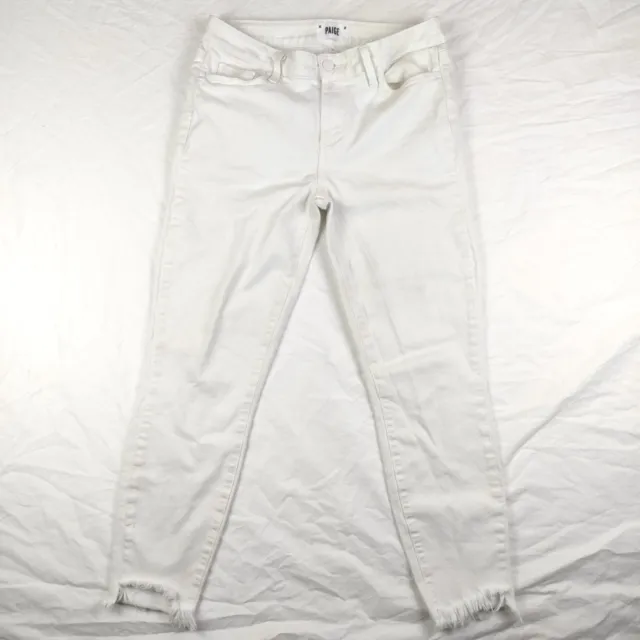 Paige Verdugo Crop Sz 30 Womens White Denim Jeans USA Made