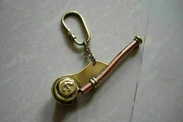 set of 20 Copper Brass Boatswain Pipe Key Chain Nautical Marine Whistle Handmade 3