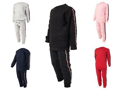 Kids Boys Girls Sports Tracksuit Fashion Trouser Suit Cotton 2PCS Set 1-10 Yrs