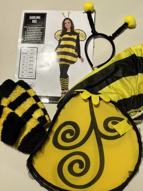 Ladies Darling Bumble Bee Costume Adults Bug Fancy Dress Outfit Insect STD - M/L