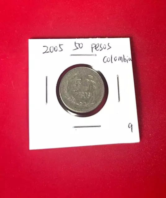 2005 50 Pesos Colombia Coin - Nice World Coin !!!
