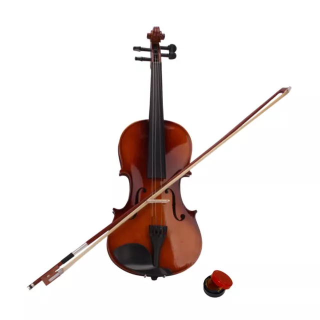 4/4 Size Acoustic Violin Fiddle Set + Case Bow Rosin Bridge For Student Adult UK 3
