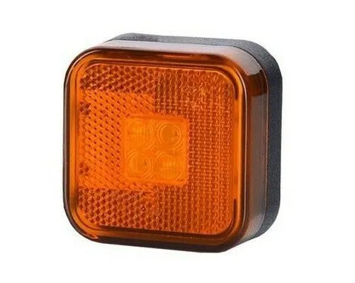 1x LED Umriss Orange Seitenmarkierung Licht Reflektierend Gerät Square Reflektor