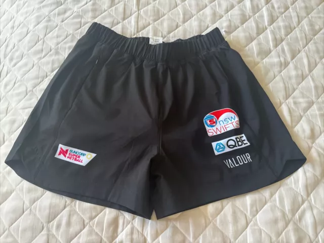 NSW Swifts Netball Shorts with Bike Shorts Attached New No Tag Suncorp Size XS