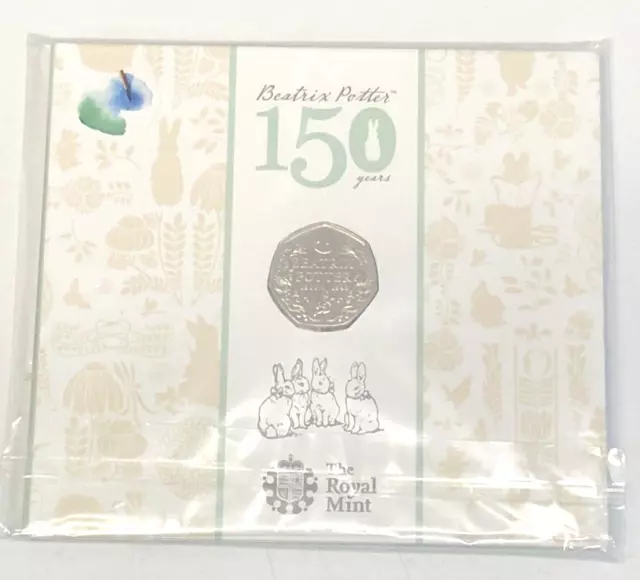 2016 150th Anniversary of Beatrix Potter 50p COIN BUNC Sealed