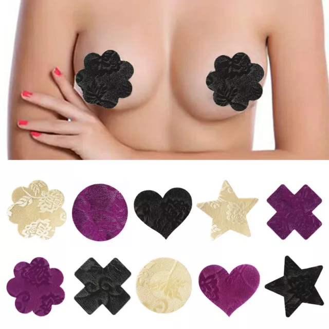 2Pcs Invisible Breast Pasties Adhésif Mamelon Couverture Autocollant Pads *