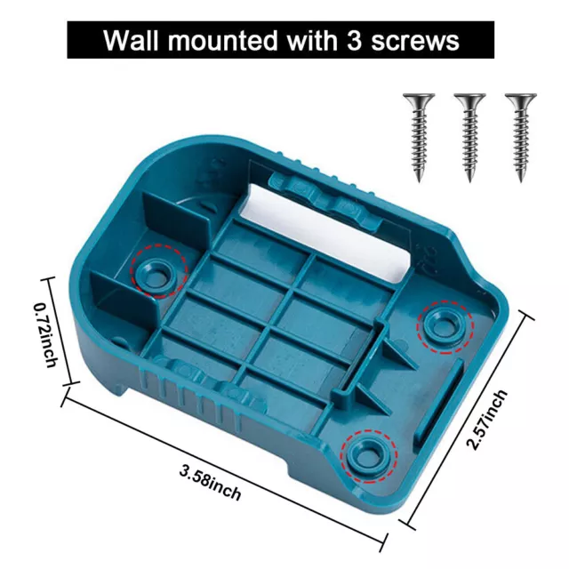 12x Power Battery Mount Hanger Shelf Storage Stand Holder for Bosch Makita 18V 2