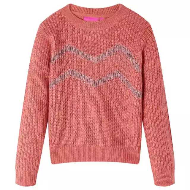 Pull-over tricoté pour enfants rose moyen 128 O7O7