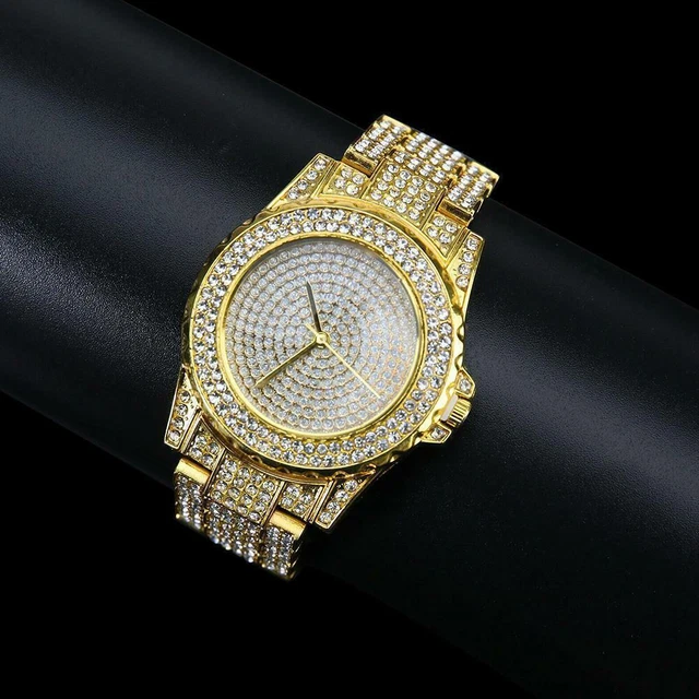 Orologio al quarzo donna ragazza bling argento diamante strass K0O0 3