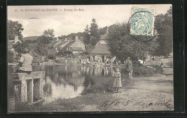 CPA St-Honore-les-Bains, Etang du Seu 1905