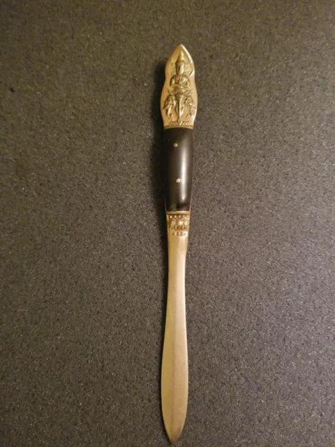 Antique Brass Buddha Letter Opener From Thailand