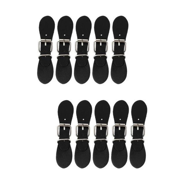 10 Pairs Metal Buckle Pu Coat Closure Buttons Toggle Buckles Decorative