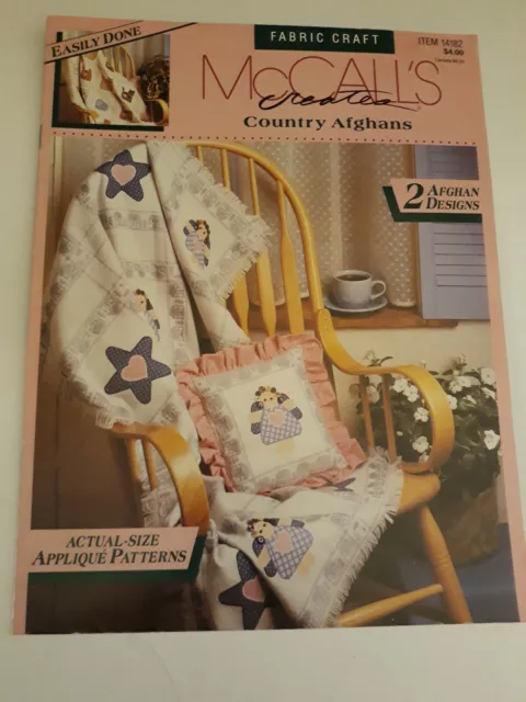 Libro de colección McCalls crea país afganos 2 diseños afganos (i6)