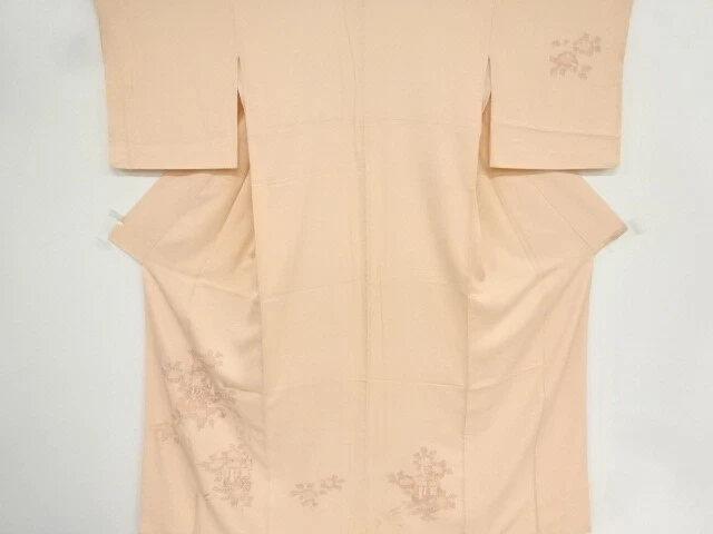 41769# Japanese Kimono / Antique Kimono / Embroidery / Carriage & Peony