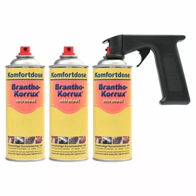 Brantho Korrux "nitrofest" Spraydose Sprühdose 3x400ml Rostschutz RAL Farbwahl